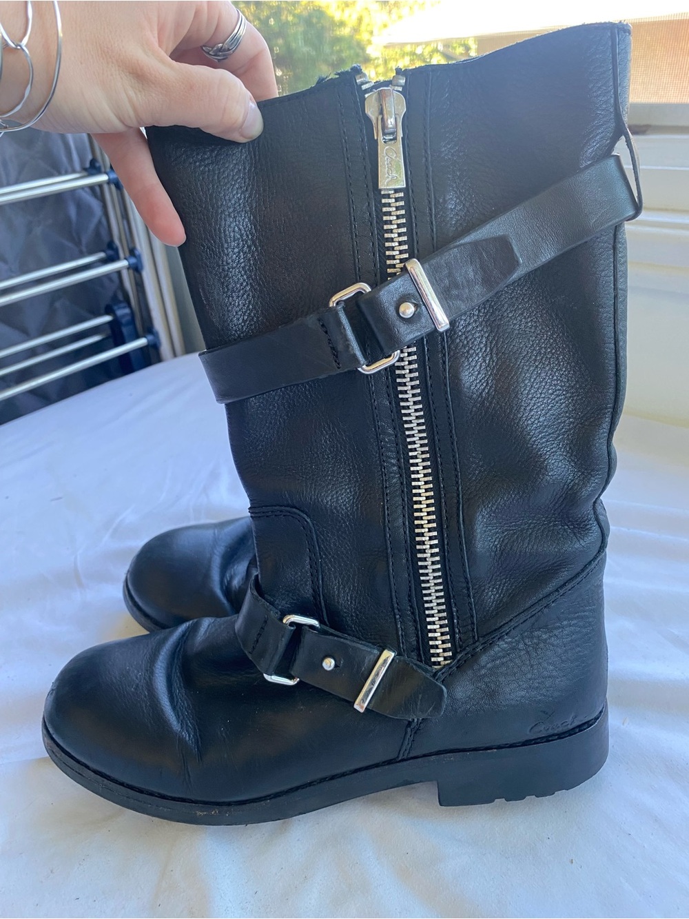 COACH Vanessa moto boots